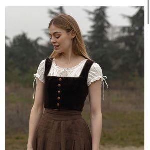 Voriagh brand, high-end velvet bustier. Perfect condition. Size Medium.